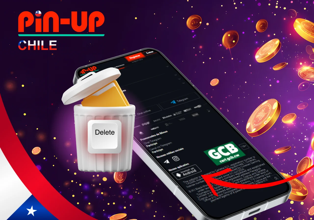 La aplicacion Pin-Up puede desinstalarse facilmente desde dispositivos Android a traves de la configuracion del sistema.