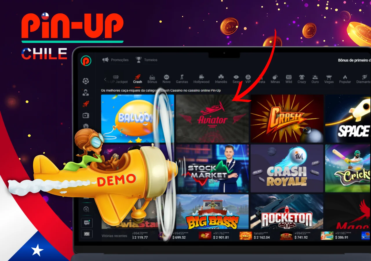 El juego Aviator de Pin-Up Casino tambien esta disponible en modo demo.